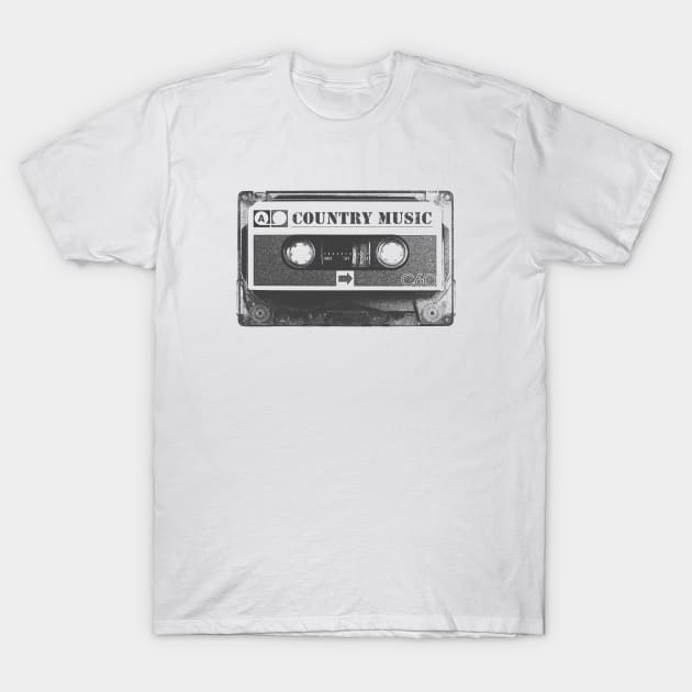 Country Music - Country Music Old Cassette Pencil Style T-Shirt by Gemmesbeut